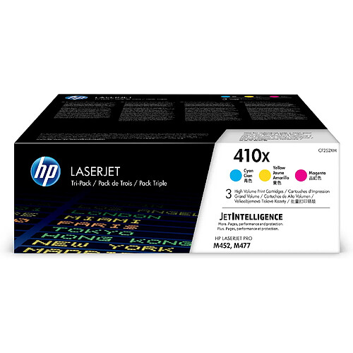 HP 410X 3-pack High Yield Cyan/Magenta/Yellow Original LaserJet Toner Cartridges toner cartridge