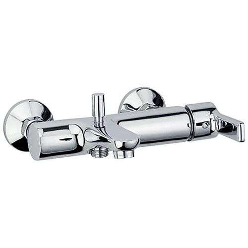 Robinet de baignoire mural Mitigeur bain douche chrome design cartouche ceramique