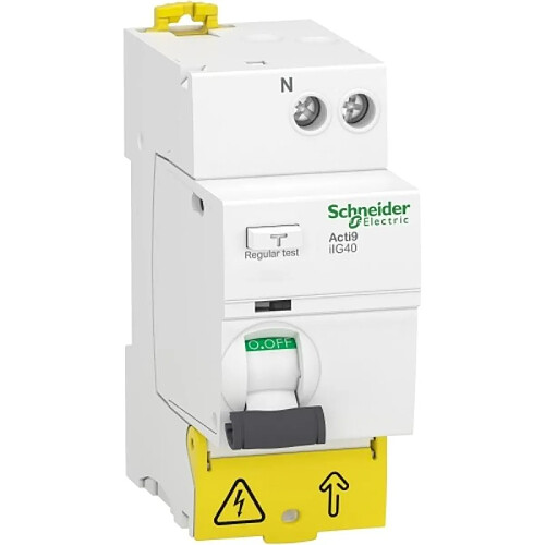 Interrupteur différentiel tête de groupe ACTI9 iIG40 Schneider Electric 1PN 40 A 30 mA A9R67640