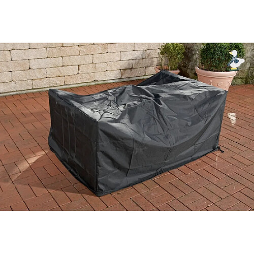 Decoshop26 Housse de protection pour mobilier de jardin 85x100x68 cm en plastique hydrofuge noir 10_0002915