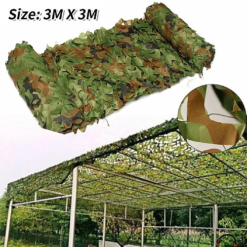 Filet de camouflage Chasse Tir Cacher Camping Woodland Filet 3X3 m - vert