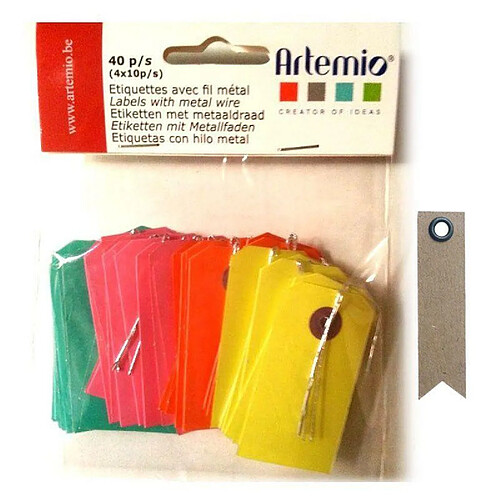 Youdoit Mini étiquettes Kraft couleur + 20 étiquettes kraft Fanion