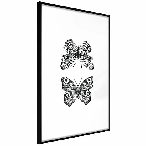 Paris Prix Affiche Murale Encadrée Butterfly Collection I 40 x 60 cm Noir