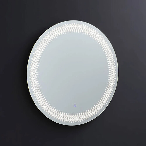 Kiamami Valentina MIROIR ROND DÉCORATIF DE 80 CM AVEC LED INTÉGRÉE