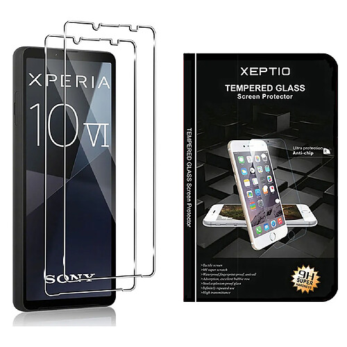 Protection écran complet Vitre en verre trempé Full cover noir pour Sony Xperia 10 VI 5G (2 unités) - XEPTIO