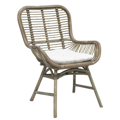 Aubry Gaspard Fauteuil en rotin teinté gris.