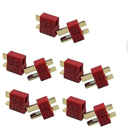 Adaptateur de connecteur 5 paires T-Plug M/F 2 broches Or de couleur rouge