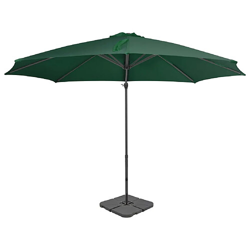 vidaXL Parasol de jardin avec base portable vert