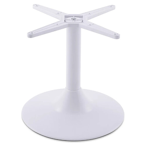 Alterego Pied de table 'BIANKO' 45 en métal blanc