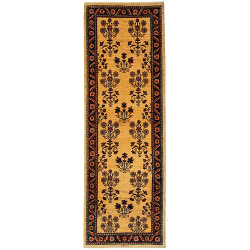 Vidal Tapis de couloir en laine 274x91 beige Kashkuli