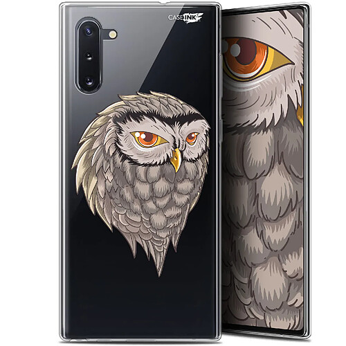 Caseink Coque arrière Samsung Galaxy Note 10 (6.3 ) Gel HD [ Nouvelle Collection - Souple - Antichoc - Imprimé en France] Hibou Draw