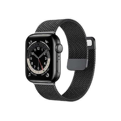 Eko Bracelet pour Apple Watch 38/40/41mm en acier inoxydable type milanais Noir