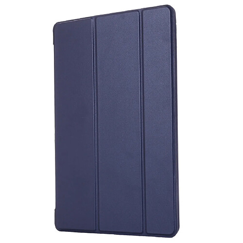 Wewoo Housse Étui Coque Etui en cuir avec rabat horizontal à trois rabattements GEBEI pour iPad 10,2 pouces bleu royal