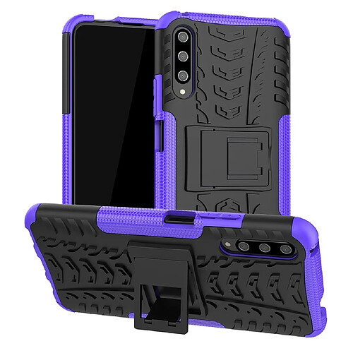 Wewoo Coque Renforcée Pour Huawei Honor 9X Pro Texture de pneu TPU + PC Antichoc avec support Violet