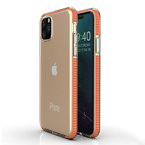 Wewoo Coque Souple Pour iPhone 11 Pro TPU Housse de protection antichute bicolore Orange vibrant