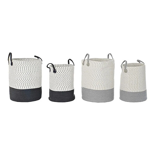 Set de basket DKD Home Decor Coton (40 x 40 x 52 cm) (2 Unités)