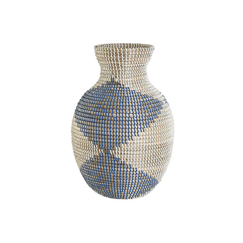 Vase DKD Home Decor 31 x 31 x 50 cm Naturel Bleu Herbier marin méditerranéen