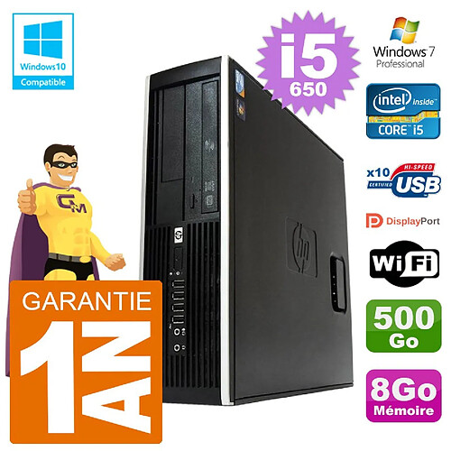 PC HP Compaq 8100 SFF i5-650 RAM 8Go Disque 500Go Graveur DVD Wifi W7 · Occasion