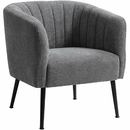 The Home Deco Factory Fauteuil en tissu gris Moka.