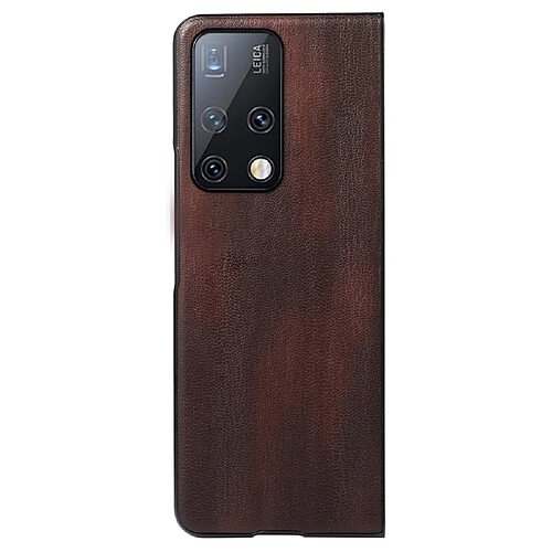 Coque en TPU + PU café pour votre Huawei Mate X2