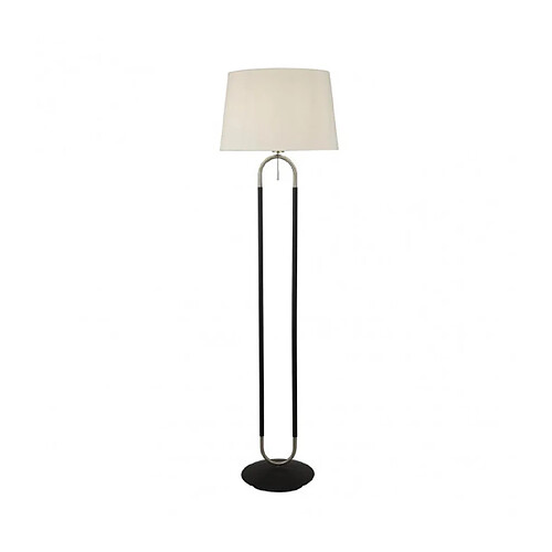 Searchlight Lampadaire Jazz Plastique,velours,acier doux Argent satiné, blanc,Noir 1 ampoule 139,5cm