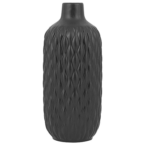 Beliani Vase décoratif EMAR Céramique 31 cm Noir