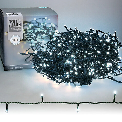 Ecd Germany Guirlande lumineuse Noël 720 LEDs blanc froid déco eclairage extérieur/intérieur