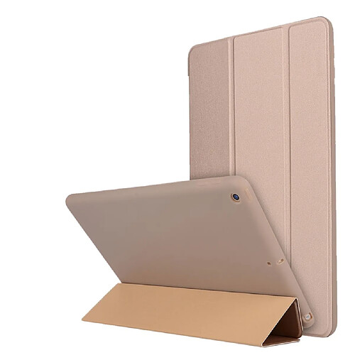 Coque en silicone + PU triple pli avec support or pour votre Apple iPad Mini (2019) 7.9 pouces