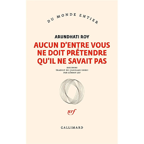 Aucun d'entre vous ne doit prétendre qu'il ne savait pas : discours du Prix européen de l'essai 2023 de la Fondation Charles Veillon · Occasion