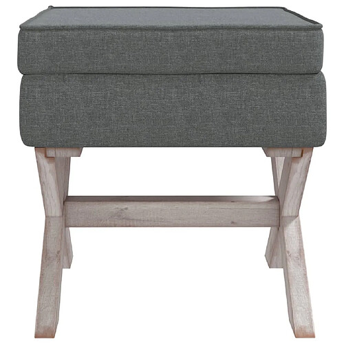 Helloshop26 Tabouret de rangement 45 x 45 x 49 cm tissu gris foncé 02_0010790