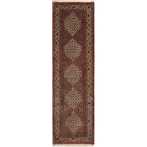 Vidal Tapis de couloir en laine 291x83 brun Bidjar