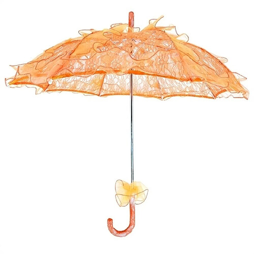 Wewoo Décorations de Fête Mariage Dentelle Coton Parapluie Danser Photographie Prop Orange