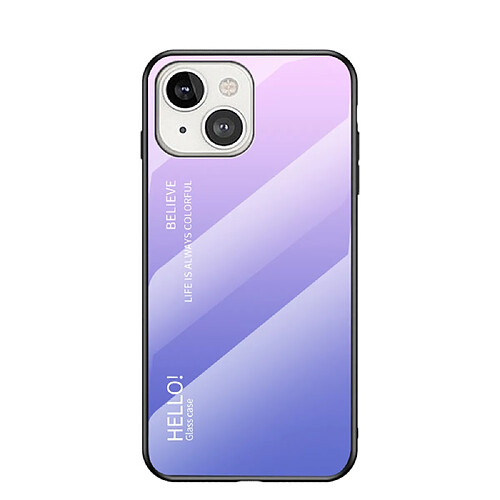 Coque en TPU à motif dégradé, anti-rayures, hybride dégradé rose violet pour votre Apple iPhone 13 6.1 pouces