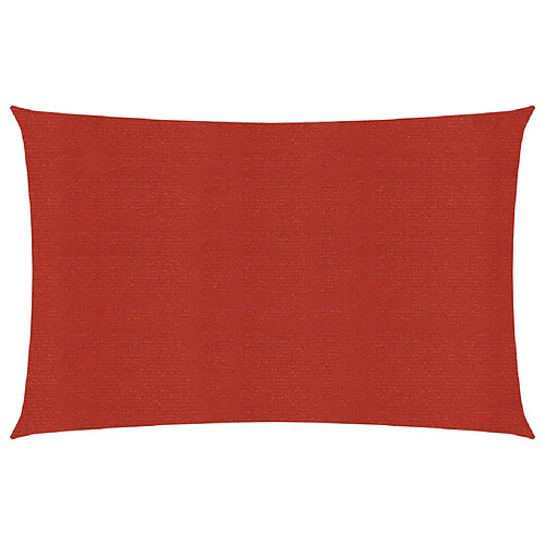 vidaXL Voile d'ombrage 160 g/m² Rouge 3,5x4,5 m PEHD