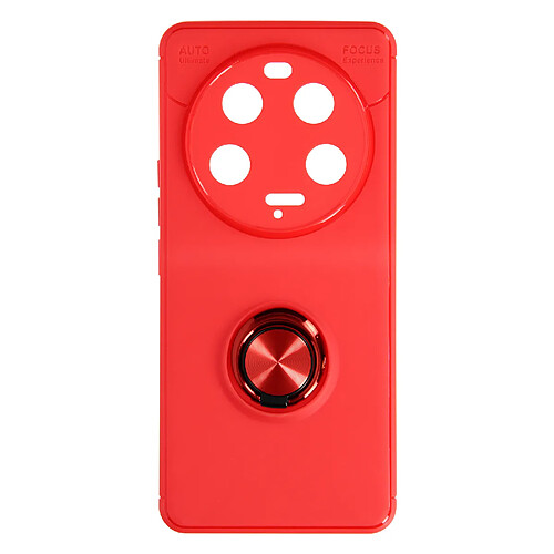 Avizar Coque pour Xiaomi 13 Ultra Silicone Bague Métallique série FlexiGrip Rouge