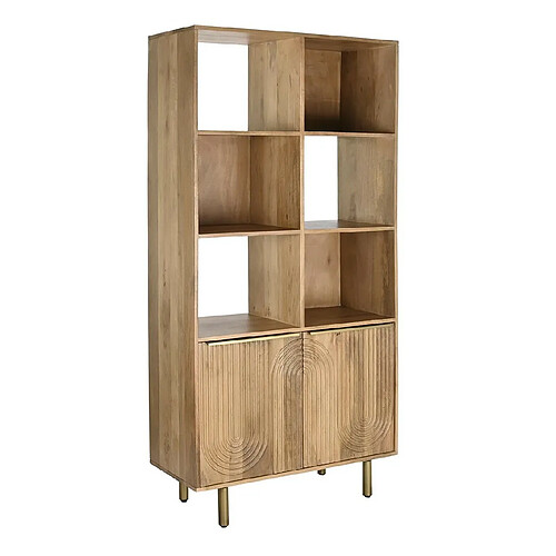 Pegane Etagère en manguier coloris Naturel - Longueur 90 x Profondeur 40 x Hauteur 180 cm