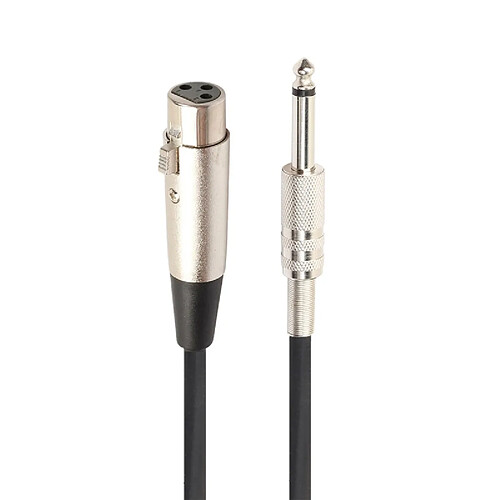 Wewoo Câble 3m XLR 3-Pin femelle à 1/4 pouce 6.35mm Mono Shielded Microphone Mic Cable