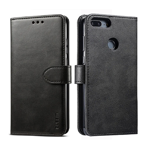 Wewoo Housse Coque Pour Huawei P Smart GUSSIM Business Style Étui en cuir à rabat horizontal avec support et fentes cartes et portefeuille noir