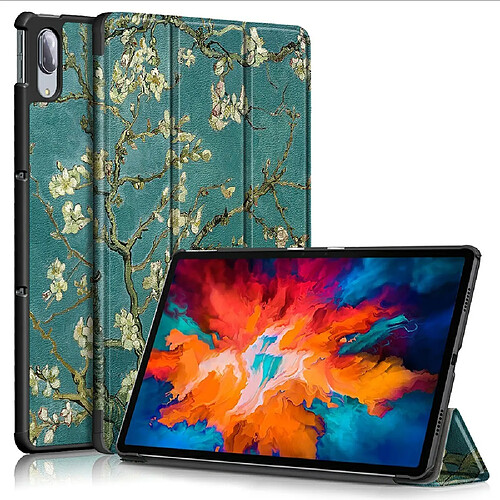 Etui en PU Impression de motifs Veille/Veille avec support tri-pliure doux-hiver pour votre Lenovo Tab P11 Pro J716/TB-J706F