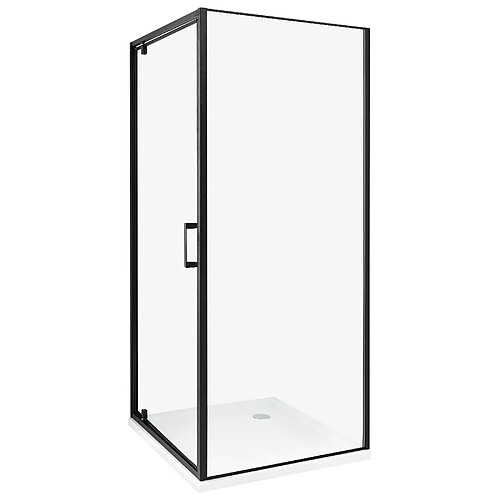 Beliani Cabine de douche DARLI 80 x 80 x 185 cm Noir