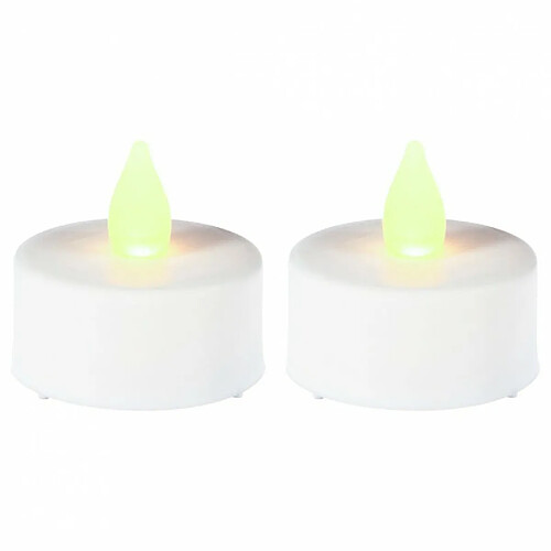 Lot de 2 Bougies Led 4cm Blanc