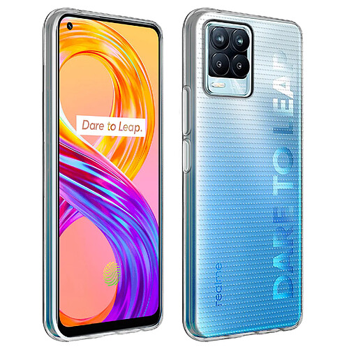 Avizar Coque Realme 8 Pro et 8 Silicone Souple Ultra-Fin Transparent