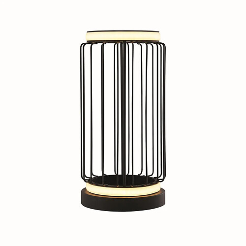 Searchlight Lampe de table LED Cage, métal noir