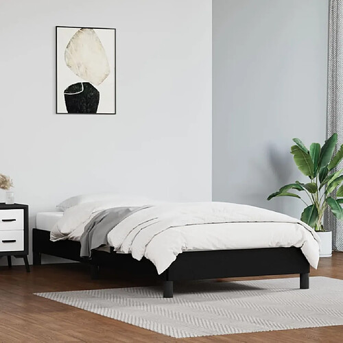 vidaXL Cadre de lit sans matelas noir 80x200 cm similicuir