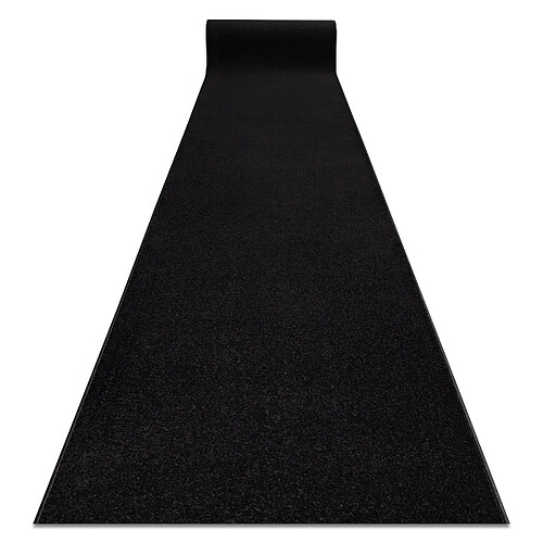 RUGSX Tapis de couloir KARMEL plaine, une couleur noir 200 cm 200x240 cm