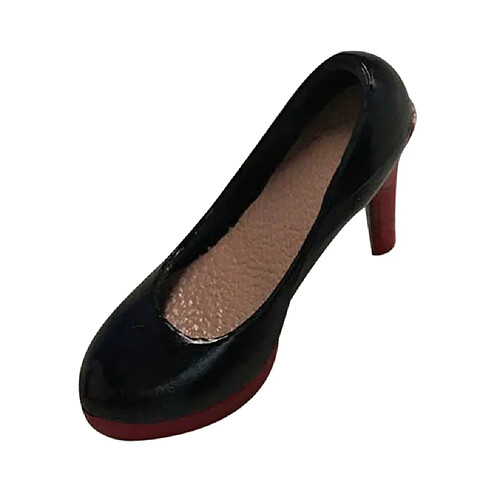 Chaussures à Plateforme à Talons Hauts à L'échelle 1/6 Pour Corps De Figure Féminine De 12 `` Noir + Rouge