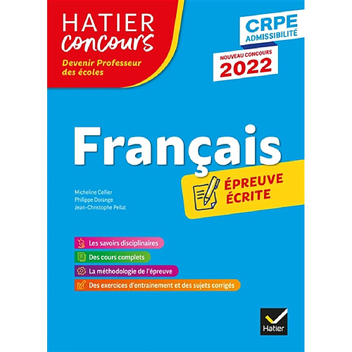 Français : épreuve écrite d'admissibilité : CRPE admissibilité, nouveau concours 2022 · Occasion