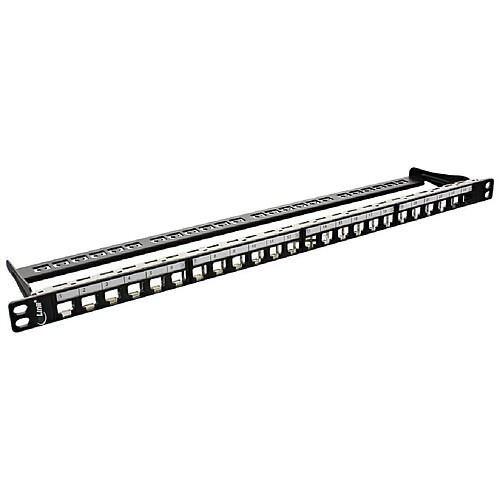 Panneau de brassage vierge InLine® 19 "Cat.6A 24 ports 0.5U noir