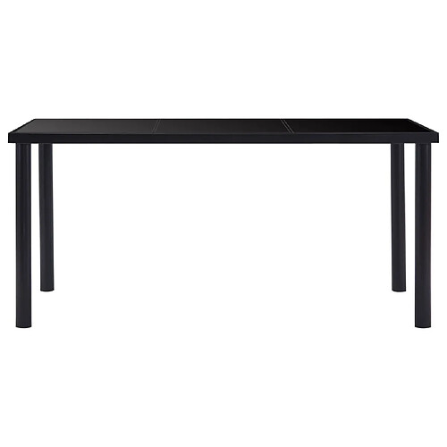 Maison Chic Table + chaises à manger| Ensemble de 7 salle à manger Similicuir Noir -GKD65943