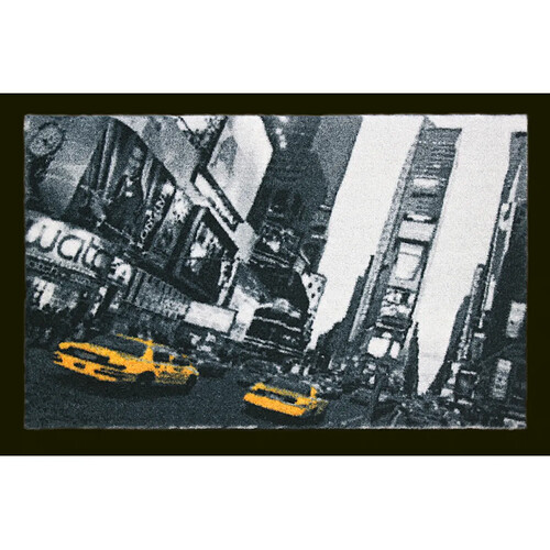 Tapis anti-poussière ""City taxi"" en polyamide coloris gris - Dim : 40 x 60 cm- PEGANE -